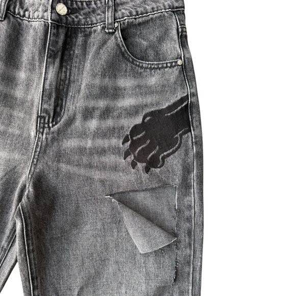 TATIKA long black cotton high waist jaens sz M - Picture 3 of 12